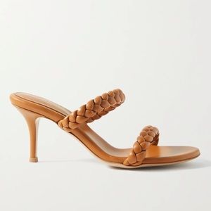 Gianvito Rossi Marley Braided Brown Tan Sandal